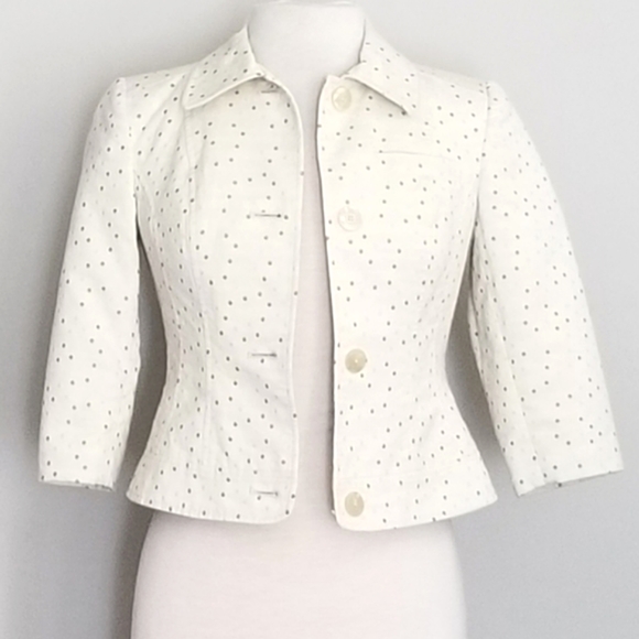 Talbots Jackets & Blazers - Talbots Jacket Cream with Polka Dot Detail.